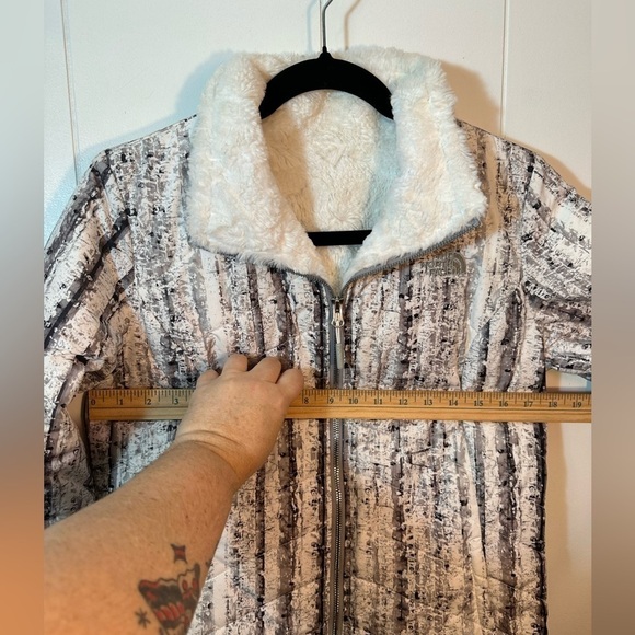 The North Face Reversible Lulea White Tree Bark Jacket Women’s Size Small - Picture 12 of 16